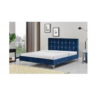 China Wood Slat Full Size Crushed Velvet Fabric Bed Furniture on sale