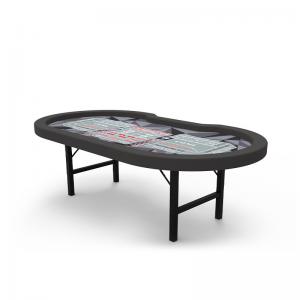 China Gambling Casino Craps Dice Table Folding With Oval / Bean Shape supplier