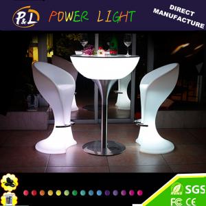 China RGB Colorful LED Lighted Glowing Plastic Bar Chair supplier