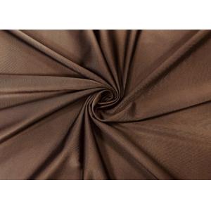 elasticidade de confecção de malhas da tela do poliéster de 200GSM 85% para o roupa interior Brown elegante