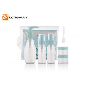 Non Leak Travel Toiletry Bottle Kit Liquid PET Containers Set With Resealable Bag