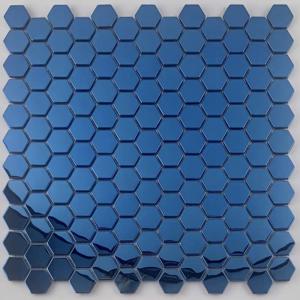 Modern Sapphire Metal Mosaic Wall Tile Popular Factory Price Hexagon Stainless Steel China