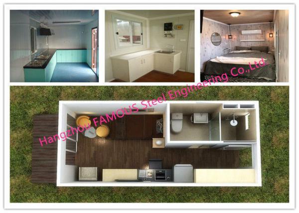 Portable Prefab Container Homes With Interior Decorations Bedroom / Bathroom /