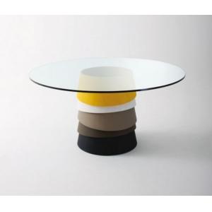 Custom Glass Tabletops , Round Clear White Tempered Glass Table Top