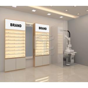 Metal Halide Optical Shop Display Cabinets For Sunglasses MDF Veneer