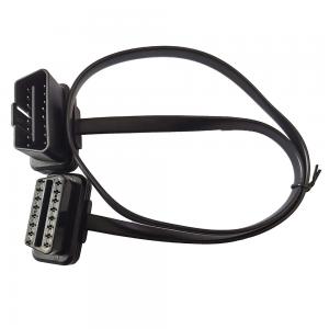 Flat 100cm OBD2 OBD Extender Cable Male To Female For Automotive Industries