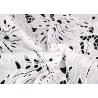 China 125cm Poly Milk Polyester Lace Fabric Leaf Design / Guipure Embroidered Fabric For Dresses wholesale