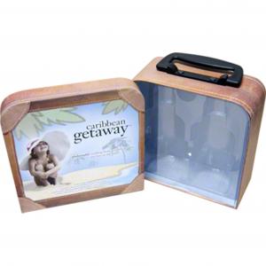 Suntan Cream Cosmetic Gift Box Packaging Two Piece Leather Gift Box