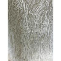 China Off White Mongolian Faux Fur Fabric 750GSM on sale