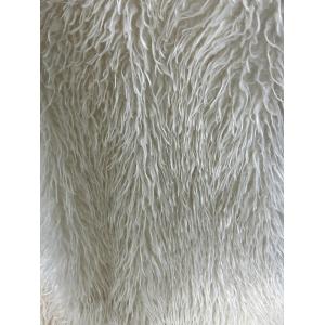 Off White Mongolian Faux Fur Fabric 750GSM