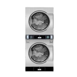 Powerful 380/3/50 V/p/Hz Fully Automatic Coin Operated Stack Washer Dryer Sets 340kg