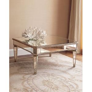 Hot selling square mirrored coffee table living room furniture