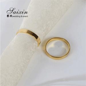 Factory Wholesale  wedding party table decoration zinc alloy die cast simple smooth napkin ring