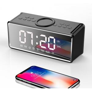 China QI Wireless Charging Bluetooth Clock Hifi Speaker FM RADIO AUX  TF Card 2018 New Latest from NEWGOOD supplier