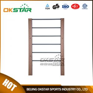 China outdoor fitness equipments WPC materials based street workout bars supplier