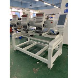 China 2 Heads Computer Cap T shirt Flat Embroidery Machine Price for Sale With Embroidery Software supplier