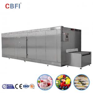 Automatic Electric Tunnel Fast Food IQF Blast Freezer Meat Fish Quick Freezing Machine