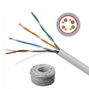 China PVC Jacket Ethernet Cat5e LAN Cable With Copper CCA Conductor Material supplier