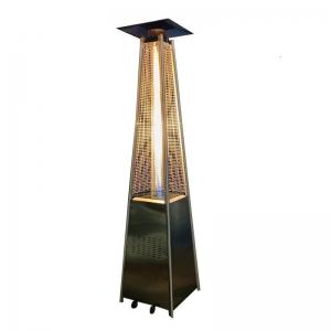 Style Glass Tube Outdoor Gas Heater with Stainless Steel Construction and Propane Fuel