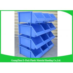 China Industrial Plastic Storage Boxes , Stackable Recycled Commercial Storage Bins supplier