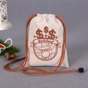 China Customized Size Cotton Canvas Drawstring Bag With Heat Transfer Printing supplier