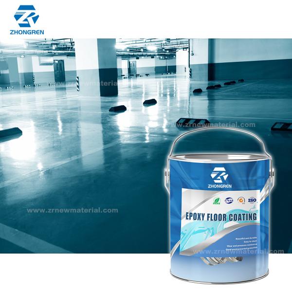 Floor Paint Water-Epoxy Based Indoor and Outdoor Waterproof Water-Based Epoxy Floor Paint 18kg for Concrete