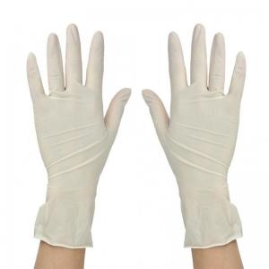 Non Slip Disposable Latex Examination Gloves , Disposable Rubber Gloves