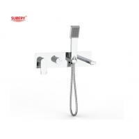 China Modern Wall Mounted Bathroom Shower Mixer Taps Chrome Brass Single Lever on sale