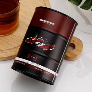 China PMS Printing 750ml Alcohol Tin Barrel CMYK  For Whiskey Cocktail Vodka supplier
