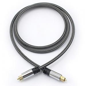 Digital Optical Audio Toslink Braid Cable OD5.0 Plated Silver Aluminum Shell For Amplifier Soundbar 1.5M 3M 5M