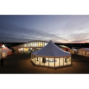 Hard Glass Walls Outdoor Event Clear Span Tent , Hexagon Canopy Party Tent