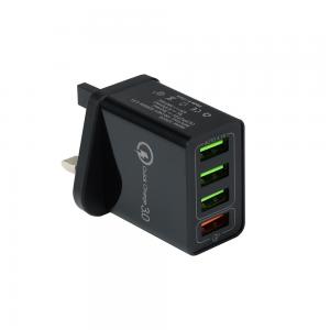 China 4 Port Multiple USB Travel Adapter 18W Multi Port USB Power Adapter supplier