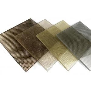 Decorative Metal Fabric Laminated Glass PVB For Hotel Room Dividers