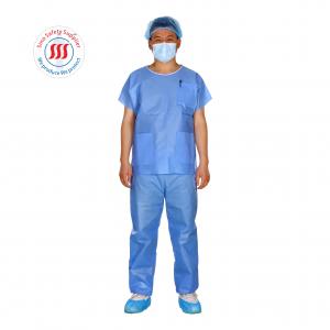 China Disposable Dental Nursing Uniform Women Men Short Sleeve Medical Scrubs Uniforms supplier