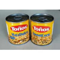 China Tonos Brand Sweet Canned Corn Maiz Dulze 185g Lithographic Cans on sale