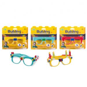 Amazon cross-border building block glasses with small particle building block manufacturers wholesale children's DIY