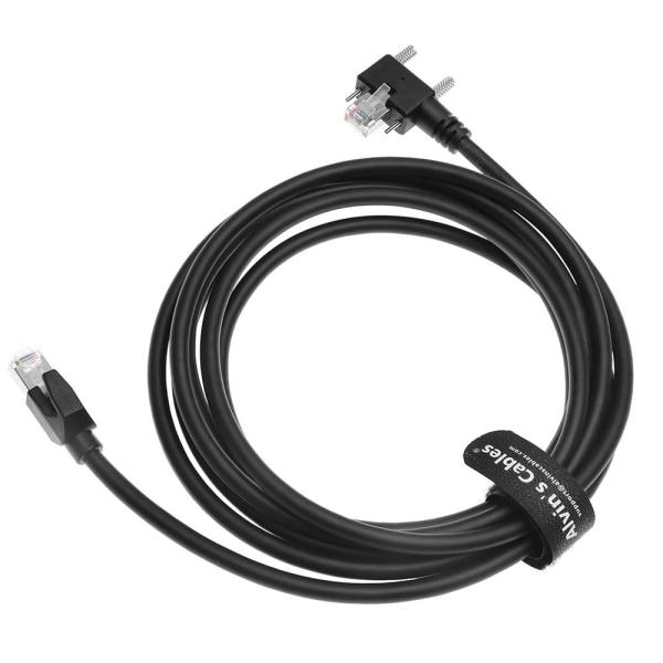 アルヴィンのGIGEビジョンケーブル CAT6a シールド 3.3フィート左角垂直RJ45スクリューロック