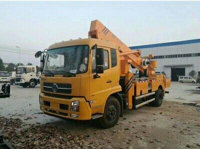 DONGFENG Hydraulic Platform Truck , Vehicle Mounted Work Platforms 360°Slewing