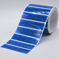China 95um 2mil Glossy Blue Semi Transfer Temper Proof Sticker on sale