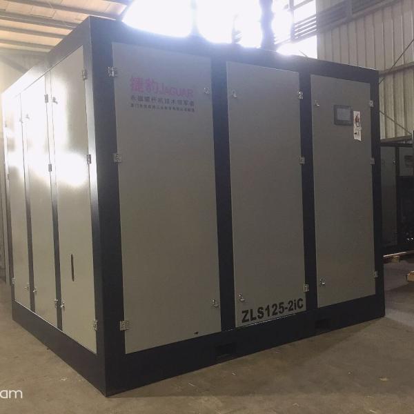 Quiet 125HP JAGUAR Two Stage Screw Air Compressor with 6.5Bar Pressure and Mute Function