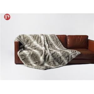 Exotic Faux Chinchilla Throw Blanket , Chinchilla Faux Fur Throw Blanket