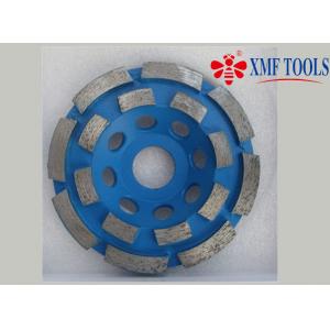 Double Row Up 9 " 4.5 " 4 Inch Concrete Grinding Wheel  For Angle Grinder  Blue