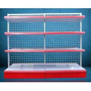 China Foldable Grid Back Store Wall Mounted Shelves Iron Storage Rack Single Face supplier