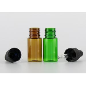 China Small Glass Empty Essential Oil Bottles Smooth Surface With Plastic Dropper supplier