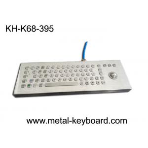 70 Keys Rugged Industrial metal computer keyboard with 25mm trackball