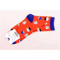 Cheap wholesale korean christmas style cotton socks in lower calf length for women
