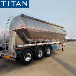 Titan Food Grade 42 Cbm Aluminium Wheat Flour Bulk Tanker Semi Trailer