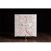 China Pink lace hand-cut wedding invitations Personality invitation card on sale
