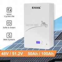 China Enook Powerwall Solar Lithium Ion Battery 48V 5Kw 10Kw 100Ah 200Ah Power Wall Mounted Lifepo4 Home Solar Energy Storage on sale