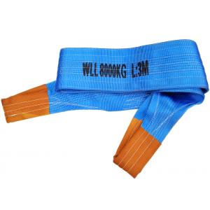 Duplex Polyester Colour Code Of Flat Lifting Webbing Sling 8 Ton For Lawn